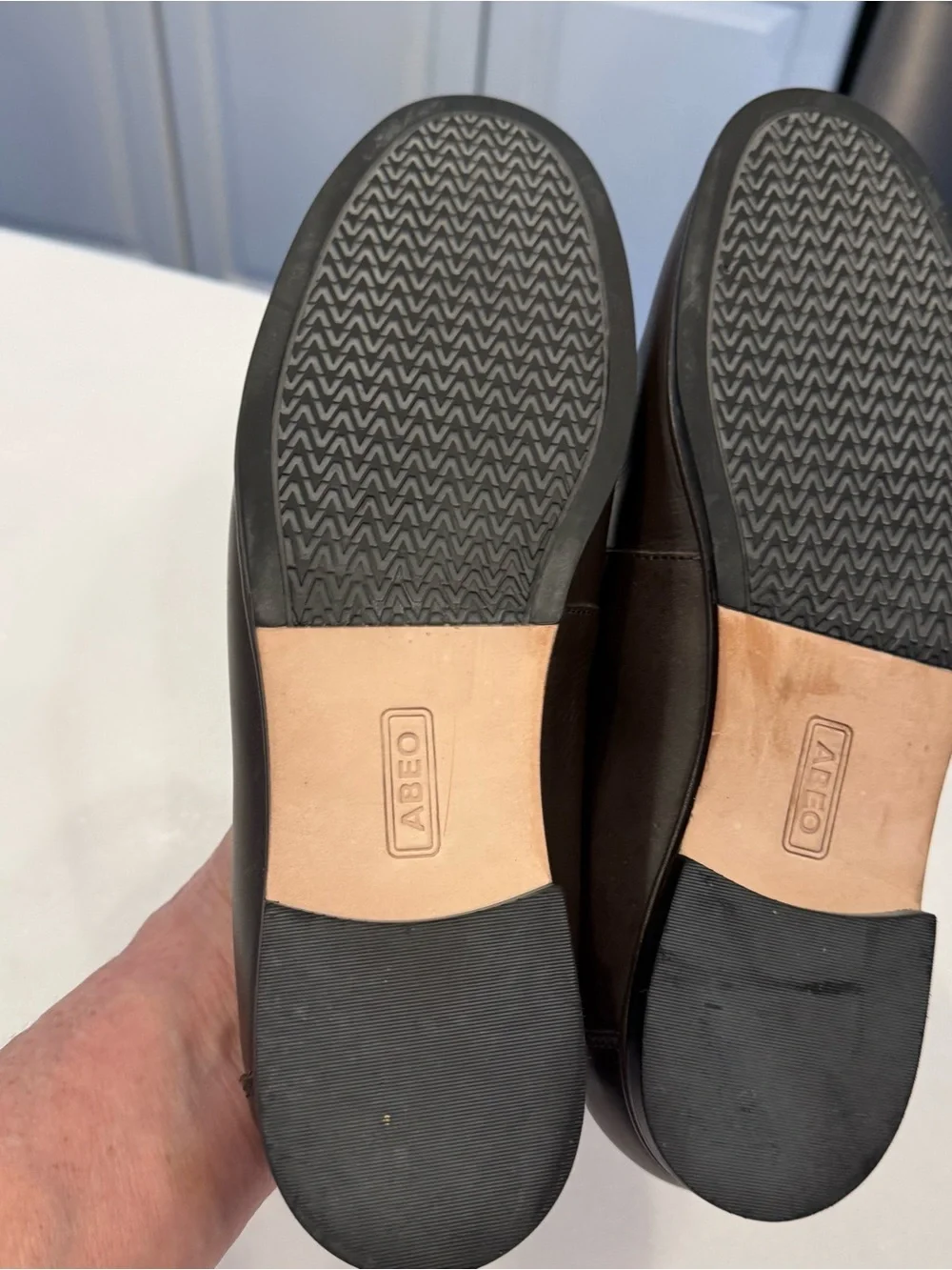 ABEO Women Naomi Loafers Shoes Brown Leather Flats Sz 7.5 NEW